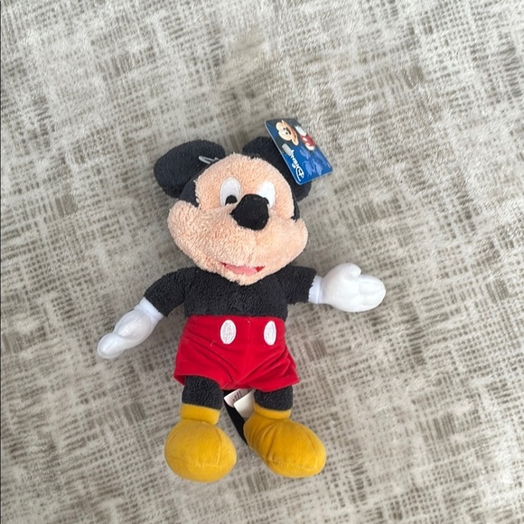 Vintage Disney Mickey Mouse 10" Plush Red Shorts Yellow Shoes  White Gloves - Picture 1 of 3